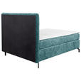 BOXSPRINGBETT 140/200 cm  in Petrol  - Petrol/Schwarz, Design, Textil/Metall (140/200cm) - Esposa