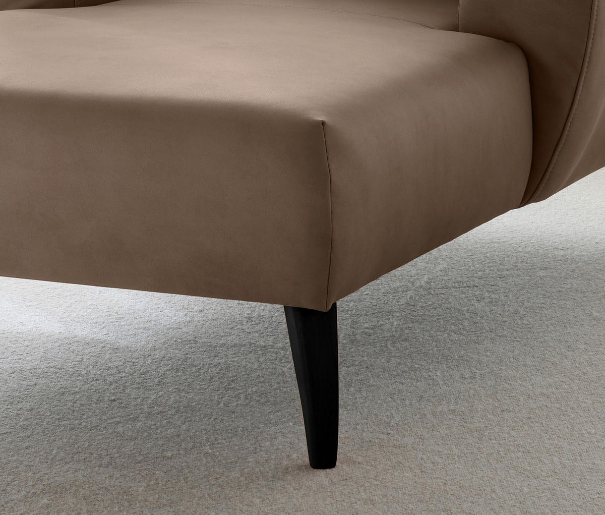 XXL-SESSEL in Lederlook Braun  - Schwarz/Braun, Modern, Holz/Textil (108/84/155cm) - Livetastic