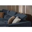 ECKSOFA in Struktur Blau  205/284 cm  - Blau/Schwarz, Design, Kunststoff/Textil (205/284cm) - Xora