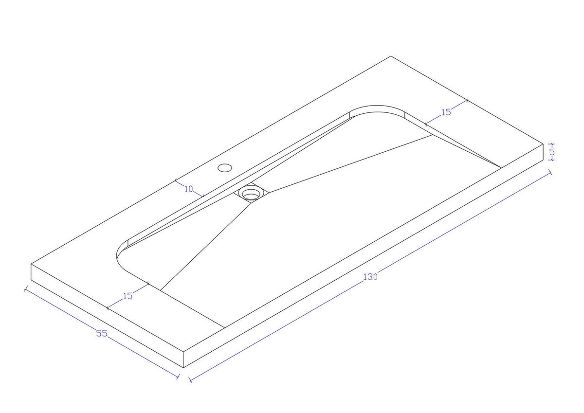 WASCHTISCHKOMBI 130 cm  - Graphitfarben, Basics, Holzwerkstoff/Stein (130cm) - MID.YOU