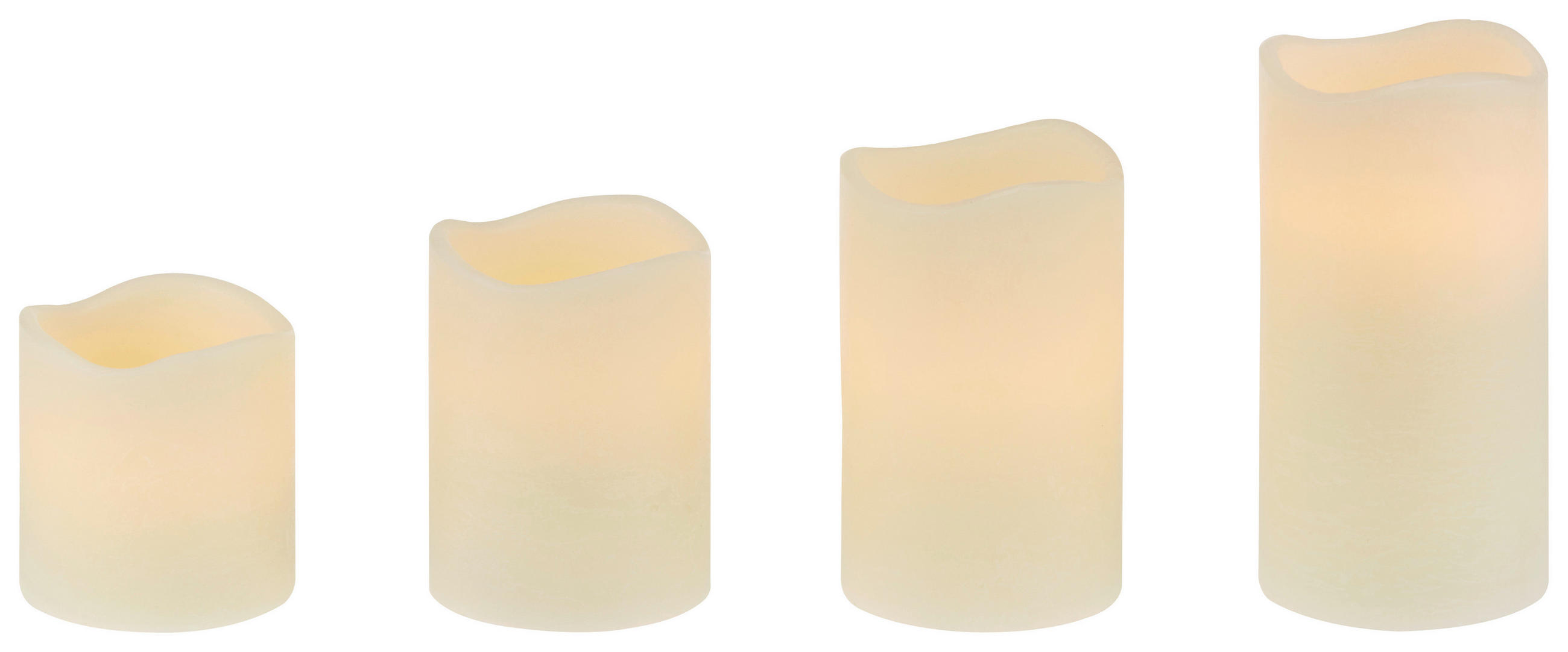 Led-kerze Naomi Weiß Mit Fernbedienung, 4er-Set