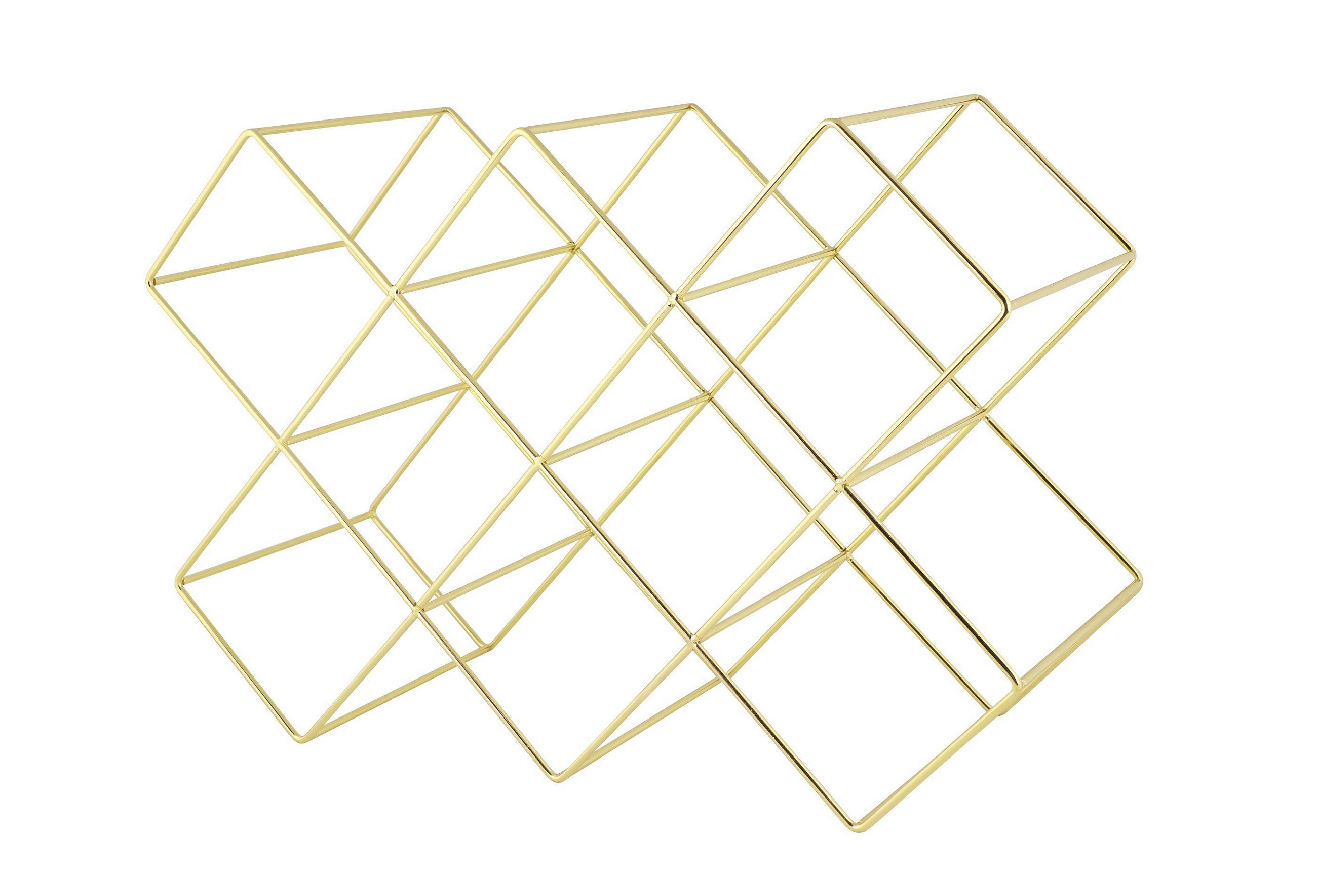 WEINREGAL  46/16,6/31 cm  - Goldfarben, Basics, Metall (46/16,6/31cm) - Echtwerk
