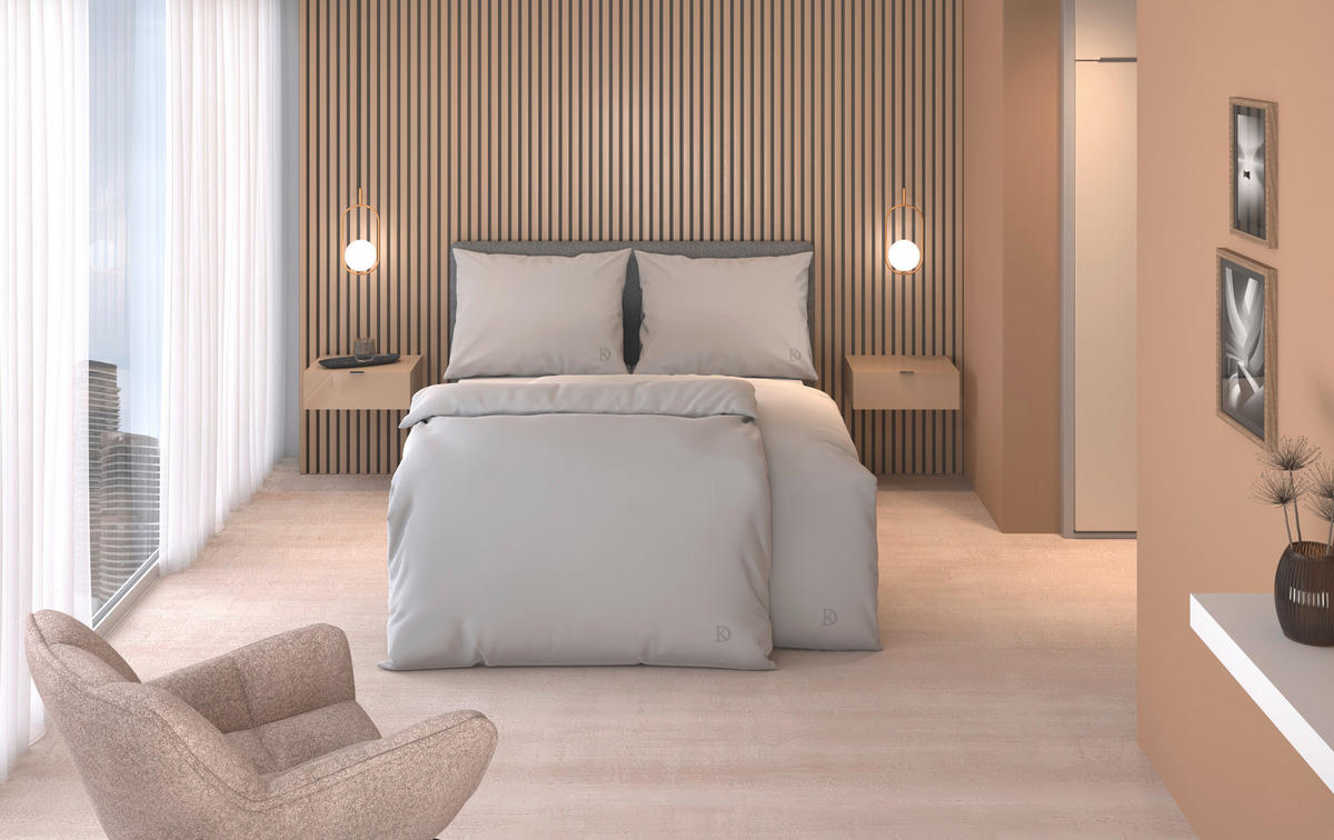 BETTWÄSCHE Satin 140/200 cm  - Grau, Design, Textil (140/200cm) - Dieter Knoll