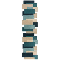 WOLLTEPPICH 230/60 cm Petrol  - Petrol, Basics, Textil (230/60cm)