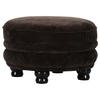HOCKER in Textil Dunkelbraun  - Dunkelbraun/Schwarz, Romantik / Landhaus, Holz/Textil (74/50/74cm) - Landscape