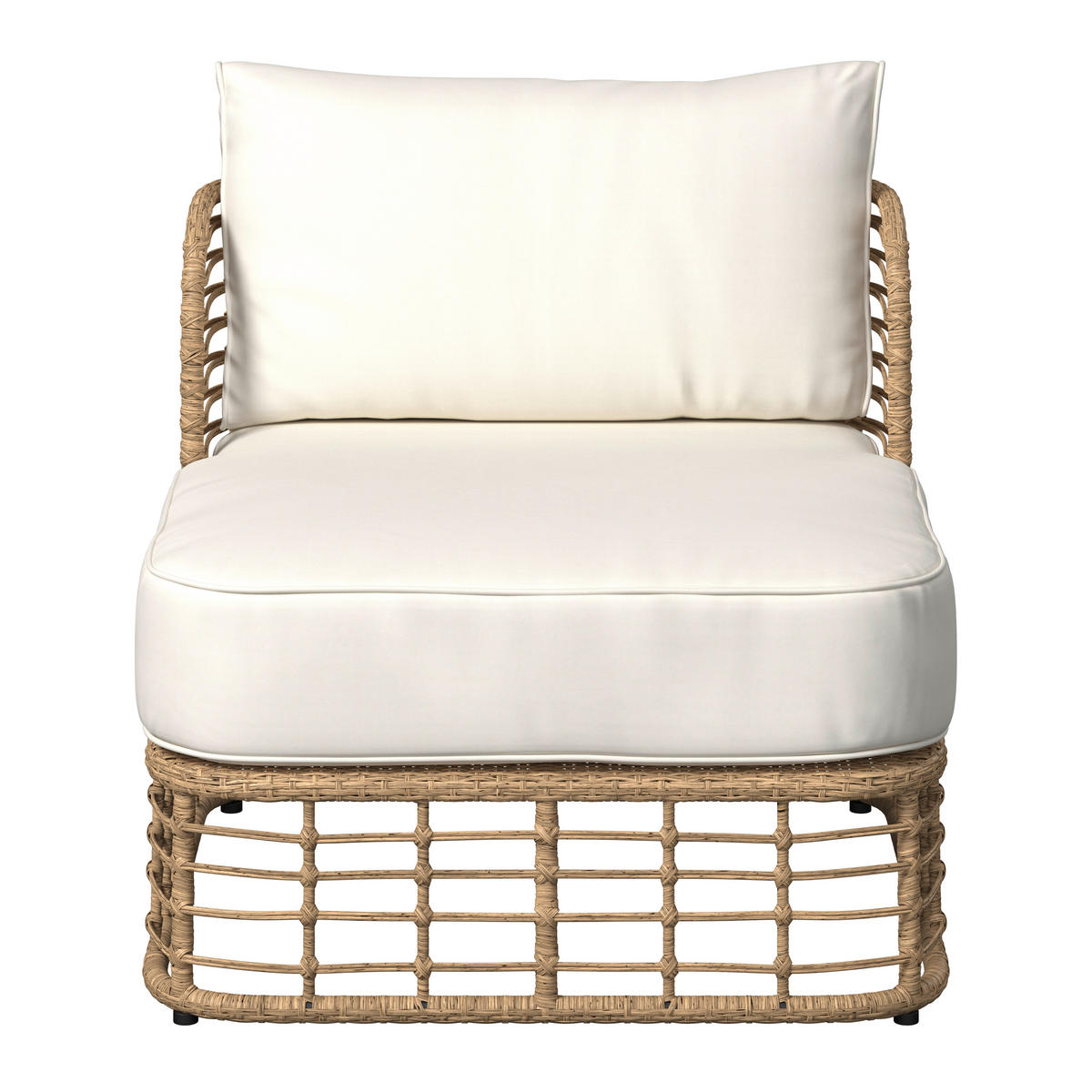 GARTEN-RELAXSESSEL 81/71/88 cm  - Beige/Creme, Natur, Kunststoff/Textil (81/71/88cm) - Ambia Garden