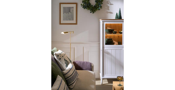 MEGASOFA  in Cord Creme  - Creme/Schwarz, MODERN, Kunststoff/Textil (278/93/112cm) - Carryhome