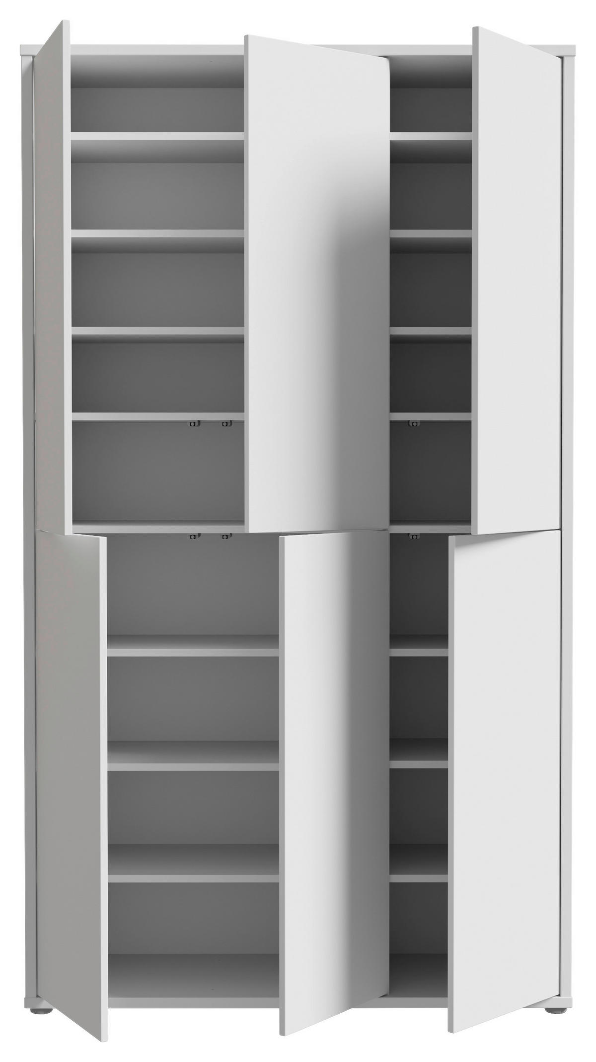 SCHUHSCHRANK Hellgrau  - Hellgrau/Grau, Basics, Holzwerkstoff/Kunststoff (110/192/35cm) - Xora