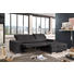 ECKSOFA Flachgewebe Rücken echt - Chromfarben/Anthrazit, Design, Textil/Metall (257/178cm) - Carryhome