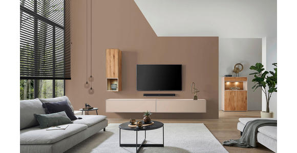 WOHNWAND Tarvis 3-teilig  in Sandfarben, Wildeiche  180/190/39 cm   - Sandfarben/Wildeiche, Design, Holz/Holzwerkstoff (180/190/39cm) - Dieter Knoll
