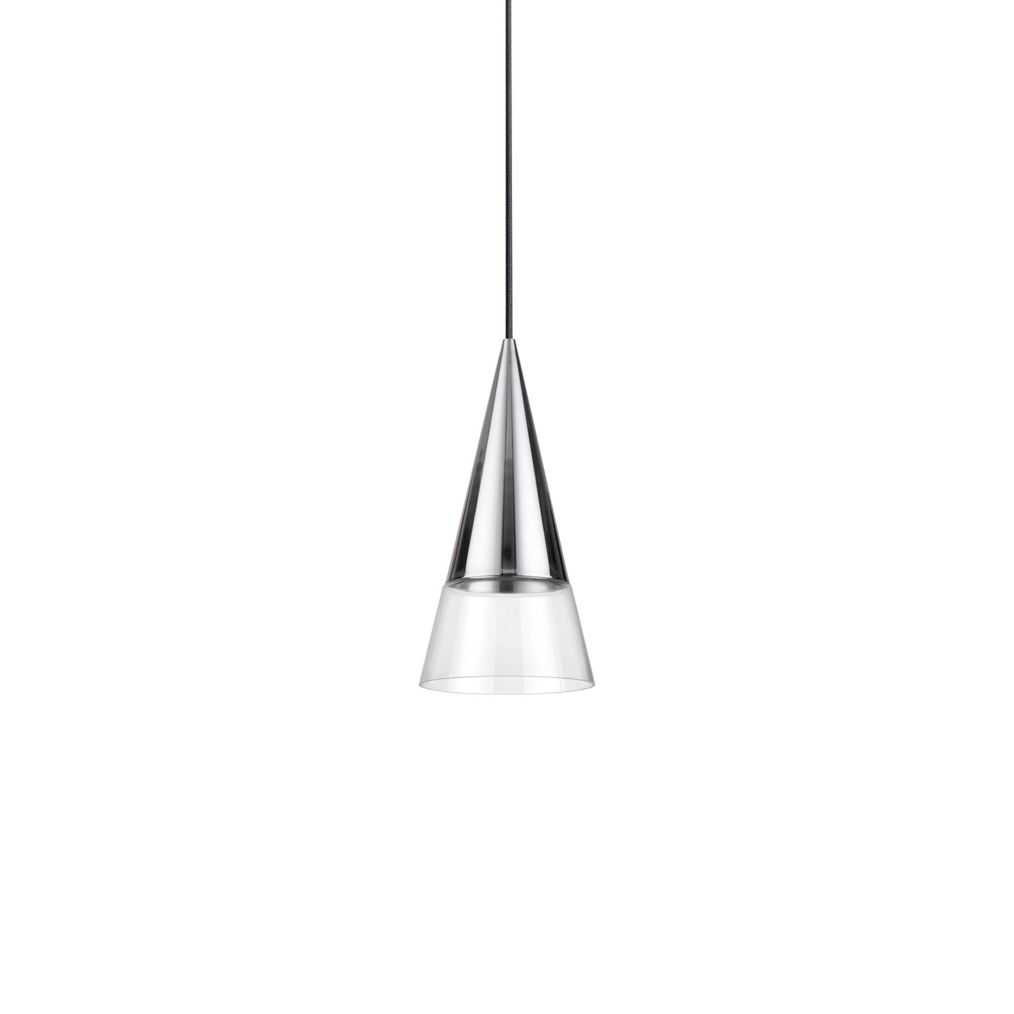 HÄNGELEUCHTE 15/50/233 cm  - Klar/Chromfarben, KONVENTIONELL, Glas/Metall (15/50/233cm) - Ideal Lux