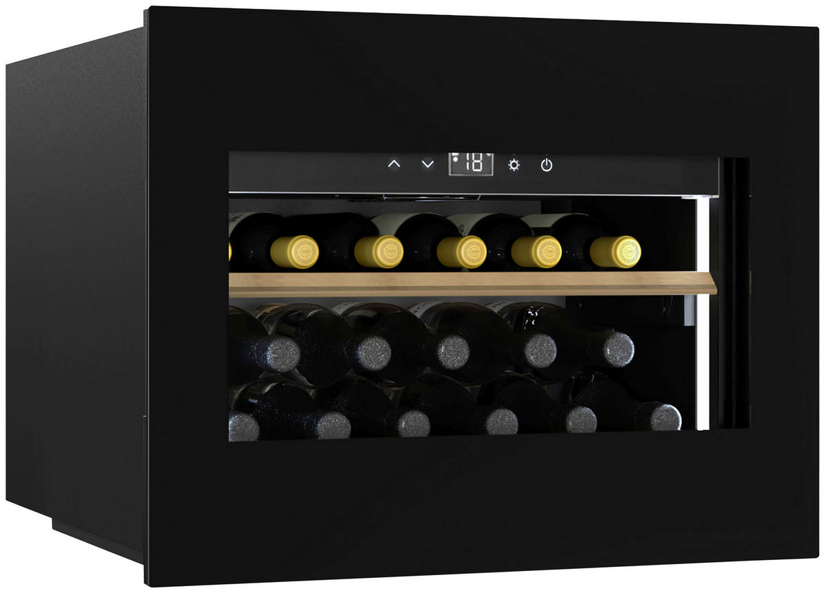 WEINKÜHLSCHRANK WineExcellence WE 17  - Schwarz, Basics, Glas (59,5/45,5/57,5cm) - CASO Design