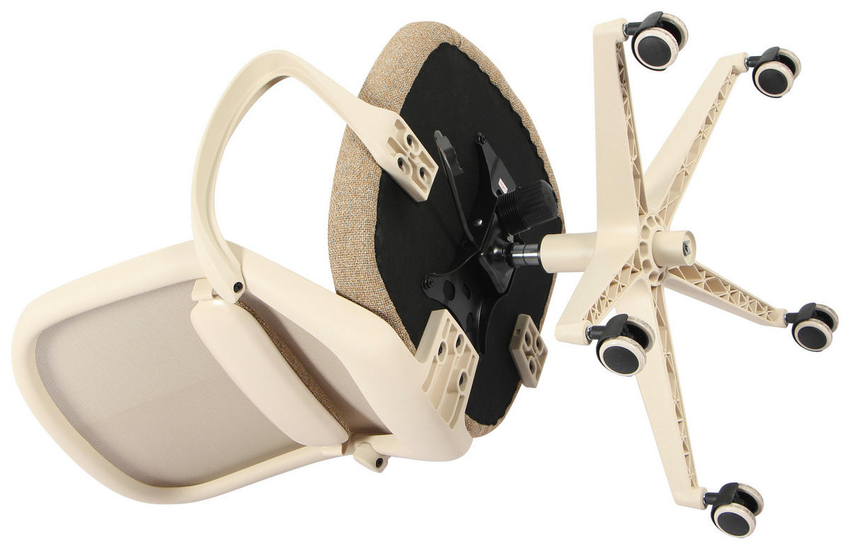 SNURRSTOL  i nätklädsel, vävt tyg beige  - beige, Modern, metall/textil (60/90-99.5/62,5cm) - Hom`in