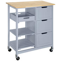 KÜCHENINSEL   in Grau, Naturfarben  - Naturfarben/Grau, Basics, Holz/Holzwerkstoff (67/84/37cm) - MID.YOU