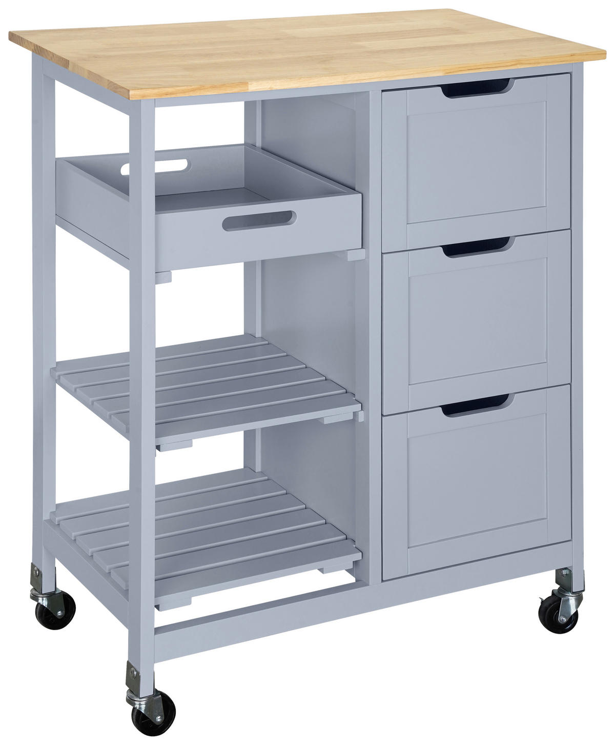 KÜCHENINSEL   in Grau, Naturfarben  - Naturfarben/Grau, Basics, Holz/Holzwerkstoff (67/84/37cm) - MID.YOU