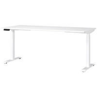 PÍSACÍ STÔL, biela, 180/80/72-118 cm - biela, Modern, kov/kompozitné drevo (180/80/72-118cm) - Novel