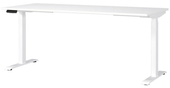 SCHREIBTISCH 180/80/72-118 cm in Weiß - Weiß, MODERN, Holzwerkstoff/Metall (180/80/72-118cm) - Novel