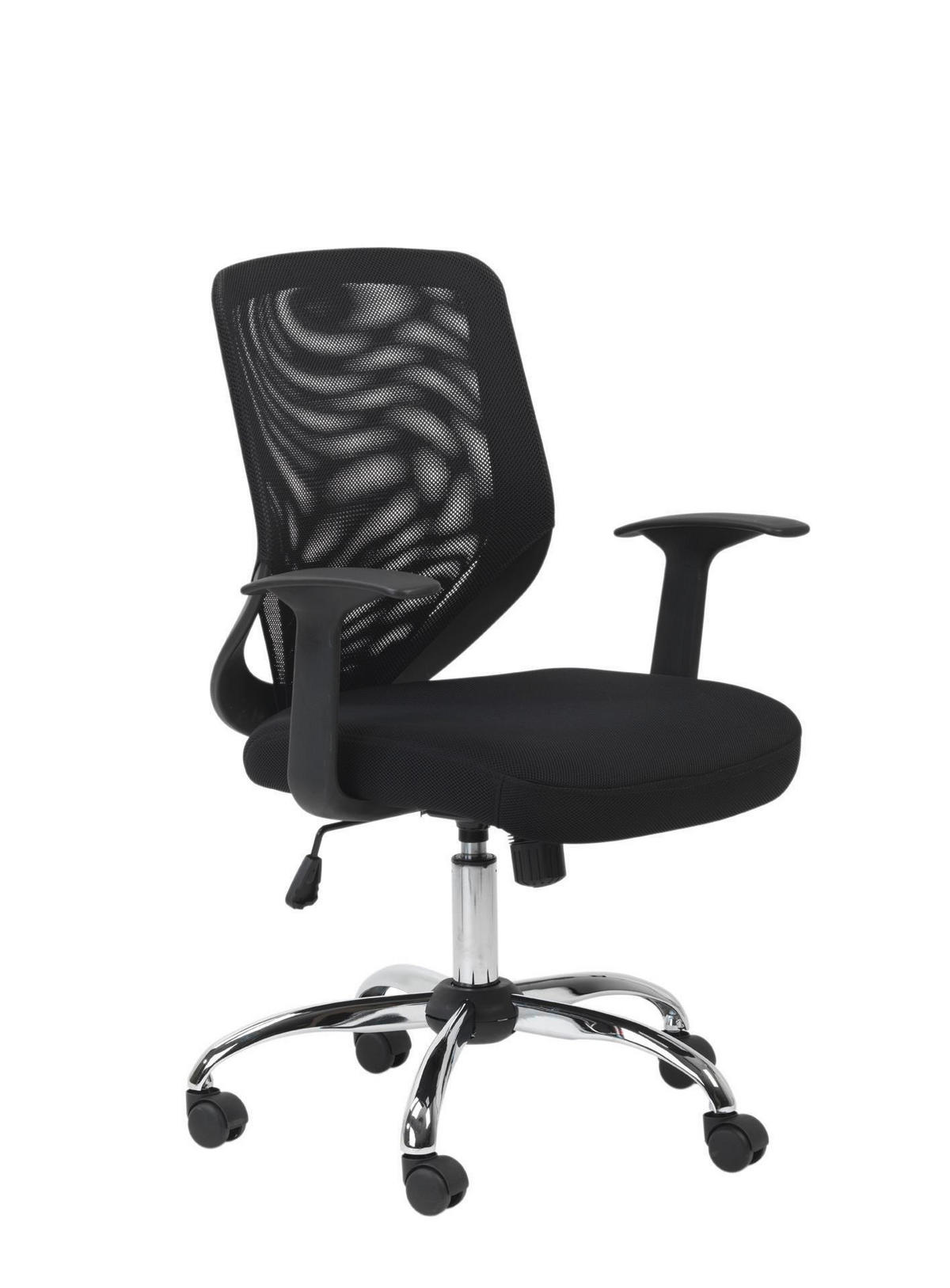 DREHSTUHL  in Schwarz  - Chromfarben/Schwarz, Design, Kunststoff/Metall (52/100/65cm) - MID.YOU