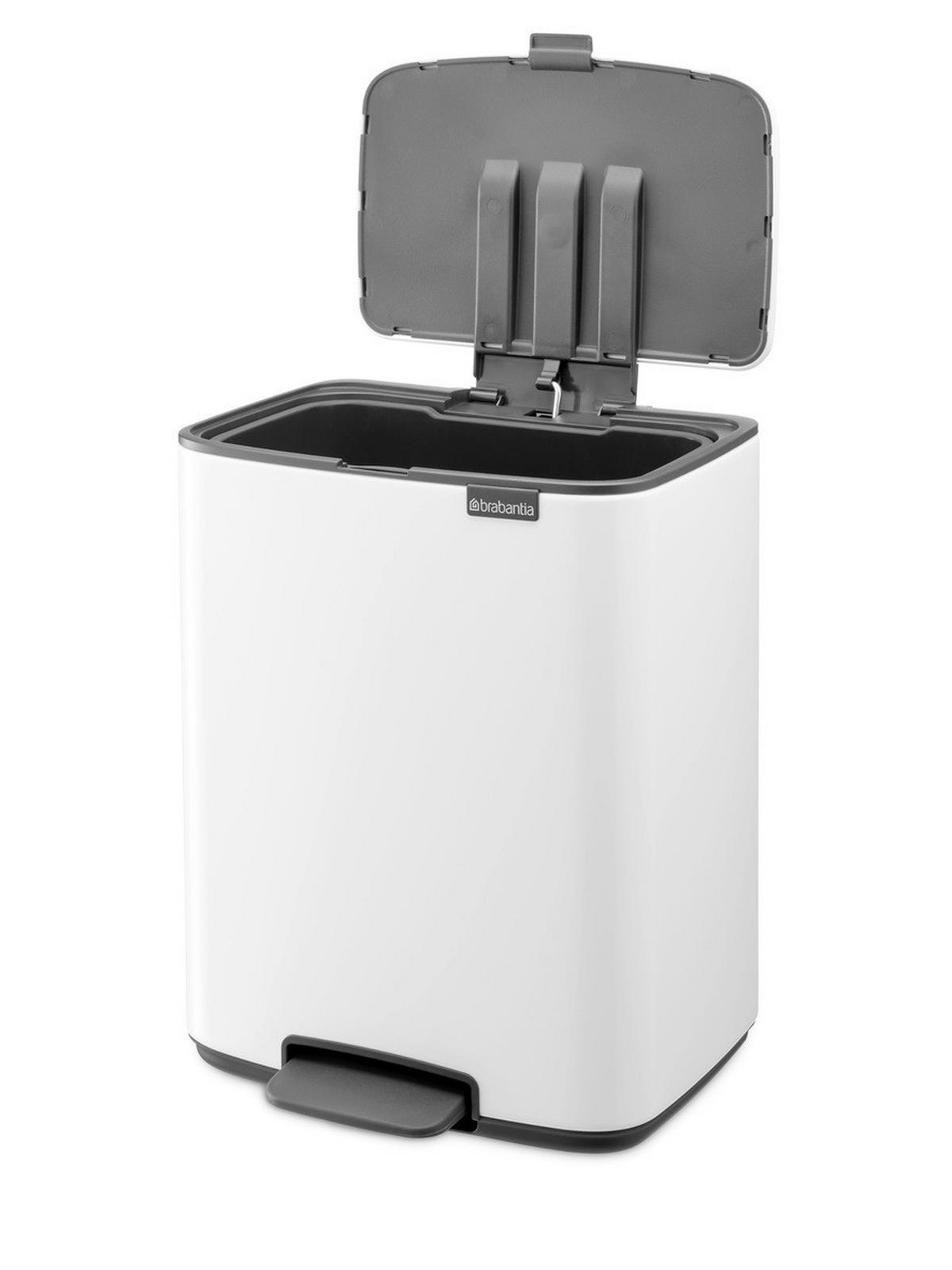 KOŠ S NOŽNOM PAPUČICOM  12 l  Bo  - bijela/antracit, Design, metal/plastika (29/36,5/25,5cm) - Brabantia