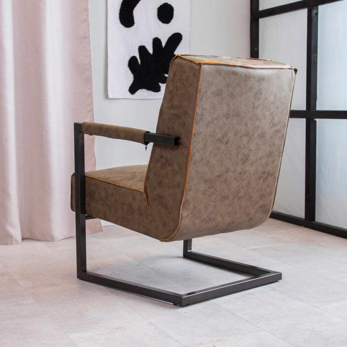 SESSEL in Mikrofaser Grün  - Schwarz/Grün, MODERN, Textil/Metall (62/84/70cm) - MID.YOU