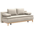 BOXSPRINGSOFA Webstoff Beige  - Eichefarben/Beige, Design, Holz/Textil (202/78/93/100cm) - Carryhome