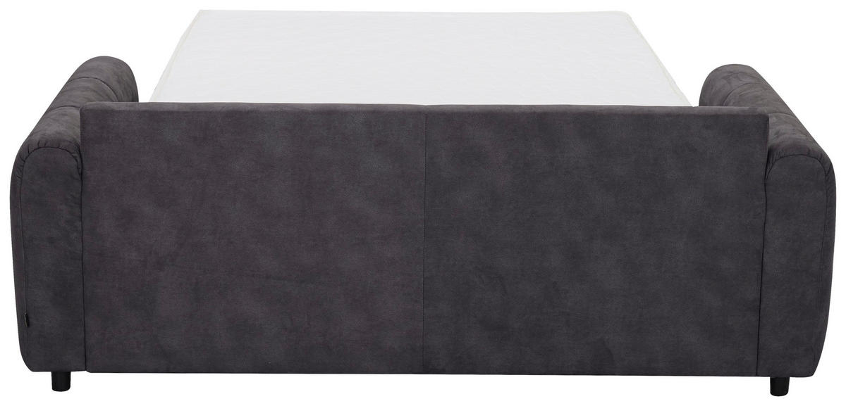 SCHLAFSOFA Leinenoptik Dunkelgrau  - Dunkelgrau/Schwarz, Design, Kunststoff/Textil (198/91/100cm) - Carryhome