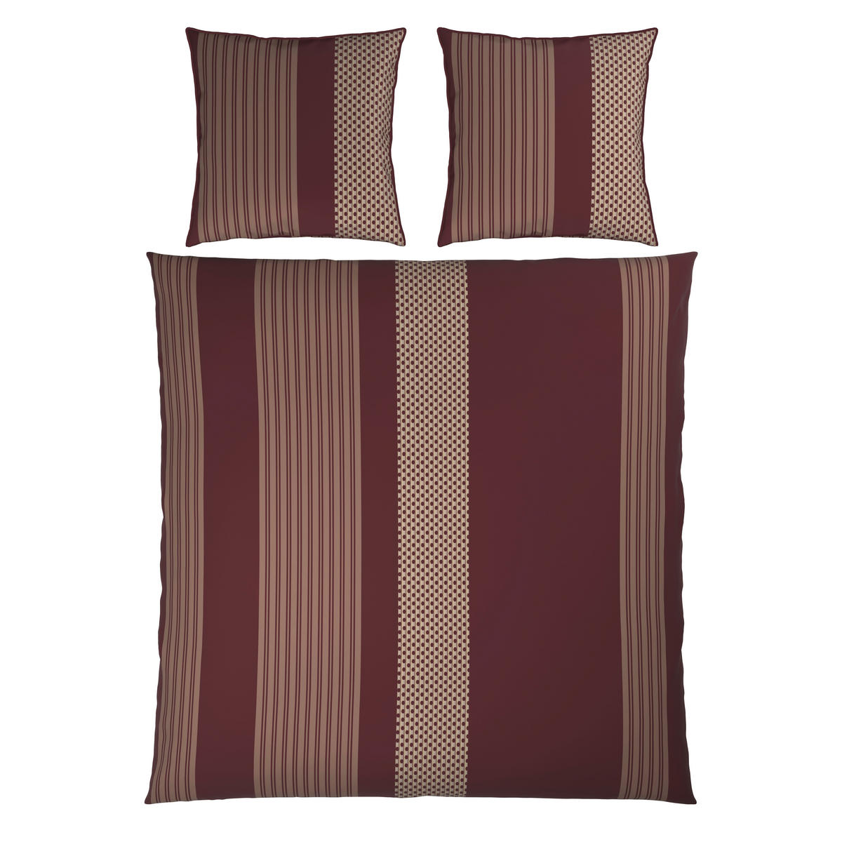 WENDEBETTWÄSCHE 3-teilig Satin 200/200 cm  - Kirschrot, Textil (200/200cm) - Dieter Knoll