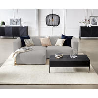 ECKSOFA in Struktur Grau  - Grau, Modern, Textil (255/72/160cm) - Trendmanufaktur