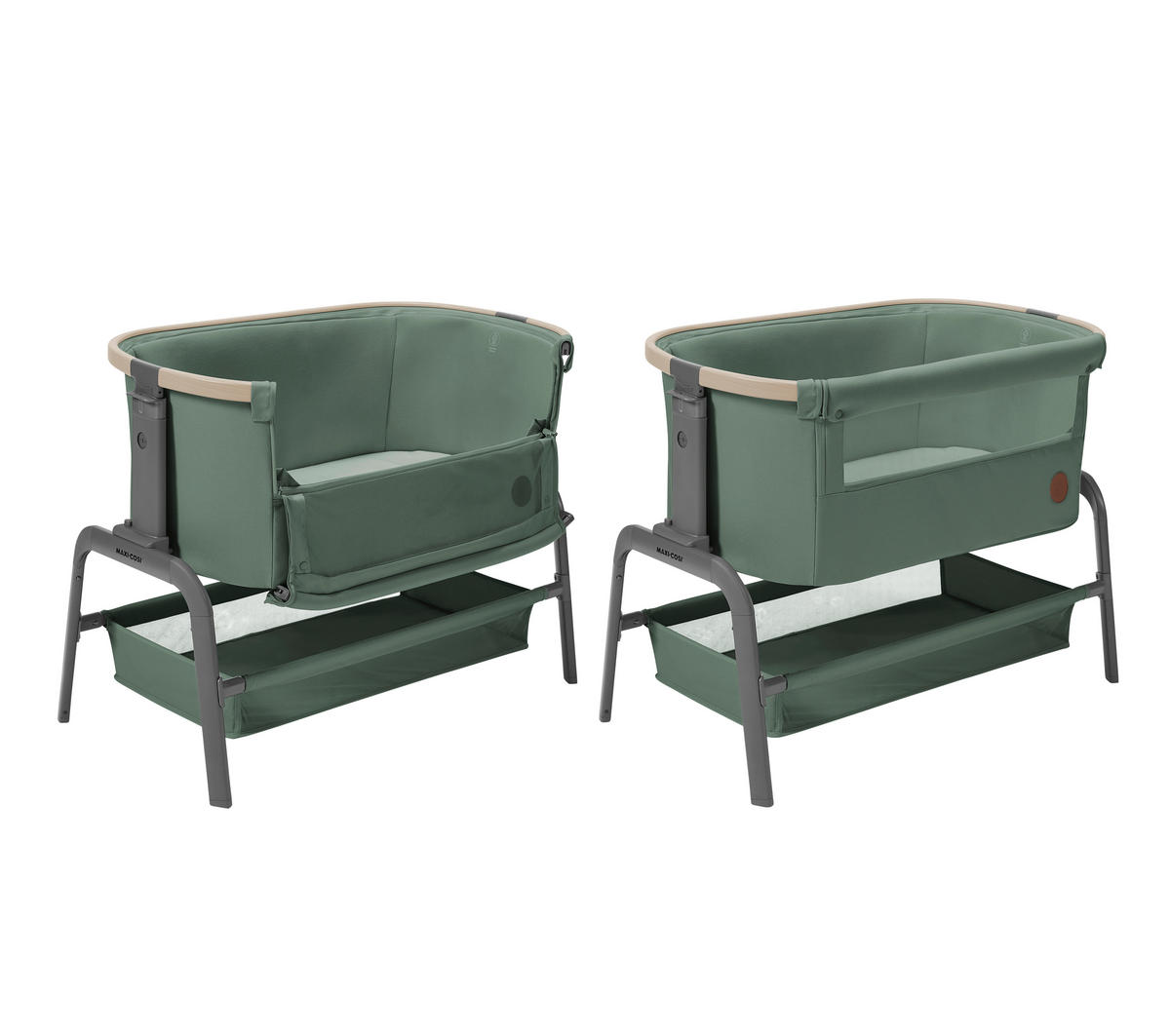 DODATNA POSTELJICA IORA 93/74,5/55 cm temno zelena  - temno zelena, Basics, kovina/umetna masa (93/74,5/55cm) - Maxi-Cosi