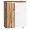 UNTERSCHRANK in   - Weiss/Eiche Wotan, Modern, Holzwerkstoff (65/79/35cm) - Held