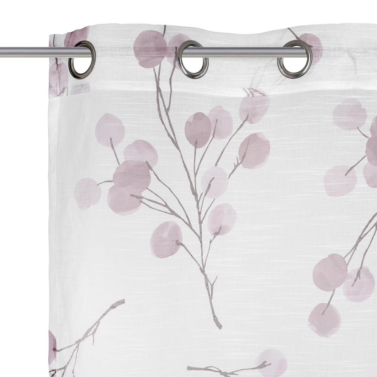 Perdea Cu Inele Tip Capsă semitransparent  - roz, Konventionell, textil (135/245cm) - Esposa