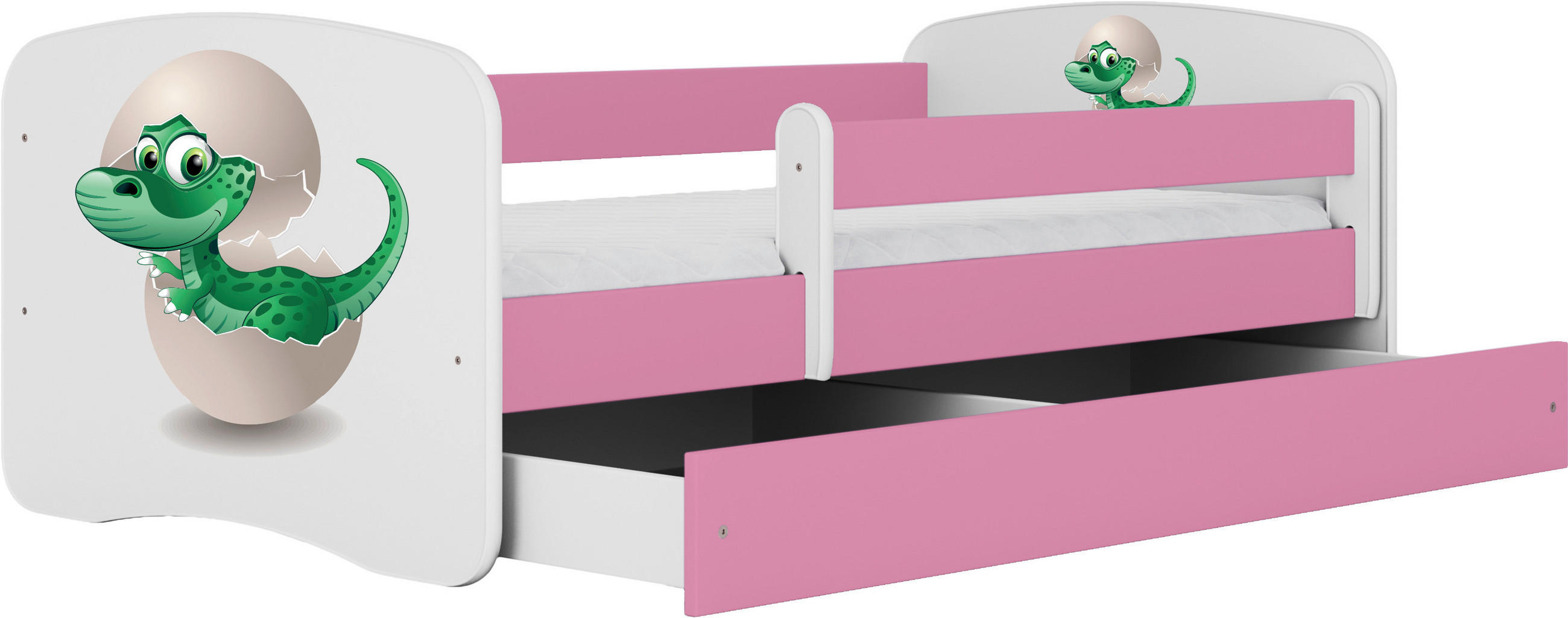KINDER-/JUNIORBETT 80/160 cm  in Weiß, Pink  - Pink/Birkefarben, MODERN, Holz/Holzwerkstoff (80/160cm) - MID.YOU