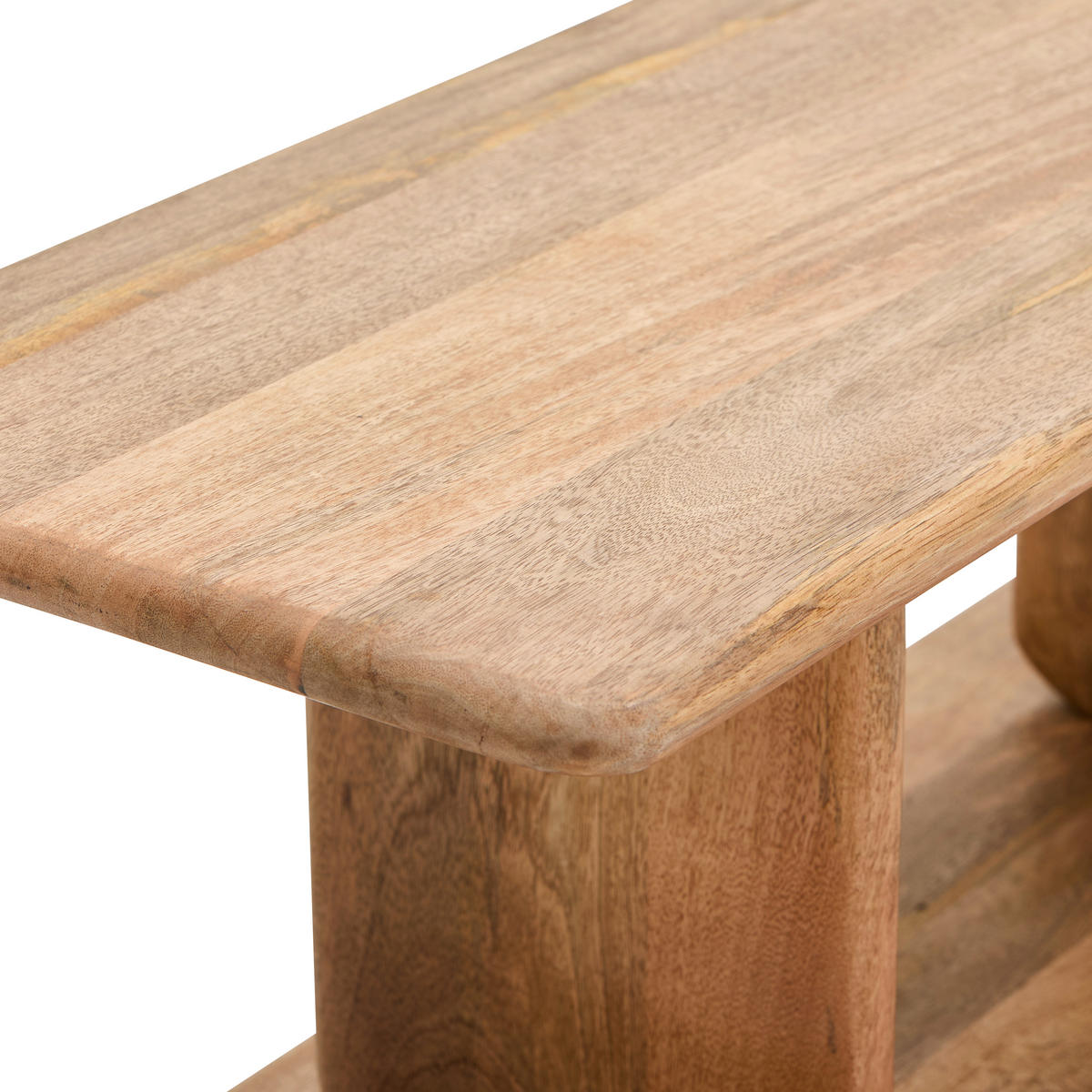 REGAL Mangoholz vollmassiv Naturfarben  - Naturfarben, Design, Holz (160/72/36cm) - Livetastic