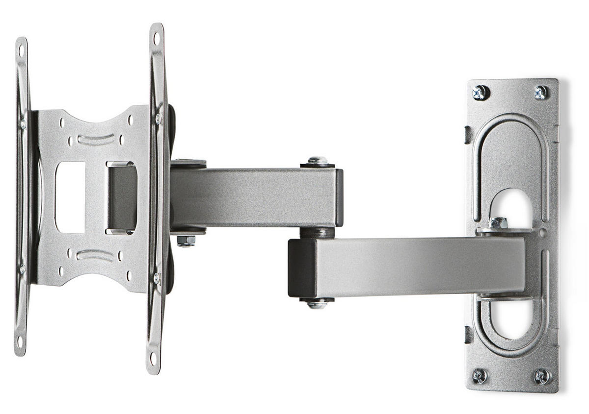 TV-Wandhalter in Silberfarbe in Silberfarben  - Silberfarben, Konventionell, Metall (21,9/28/9,6-35,7cm) - MID.YOU