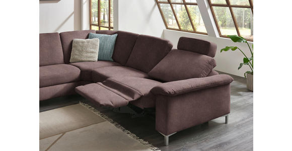 WOHNLANDSCHAFT in Chenille Braun - Alufarben/Braun, Design, Textil/Metall (170/333/265cm) - Dieter Knoll