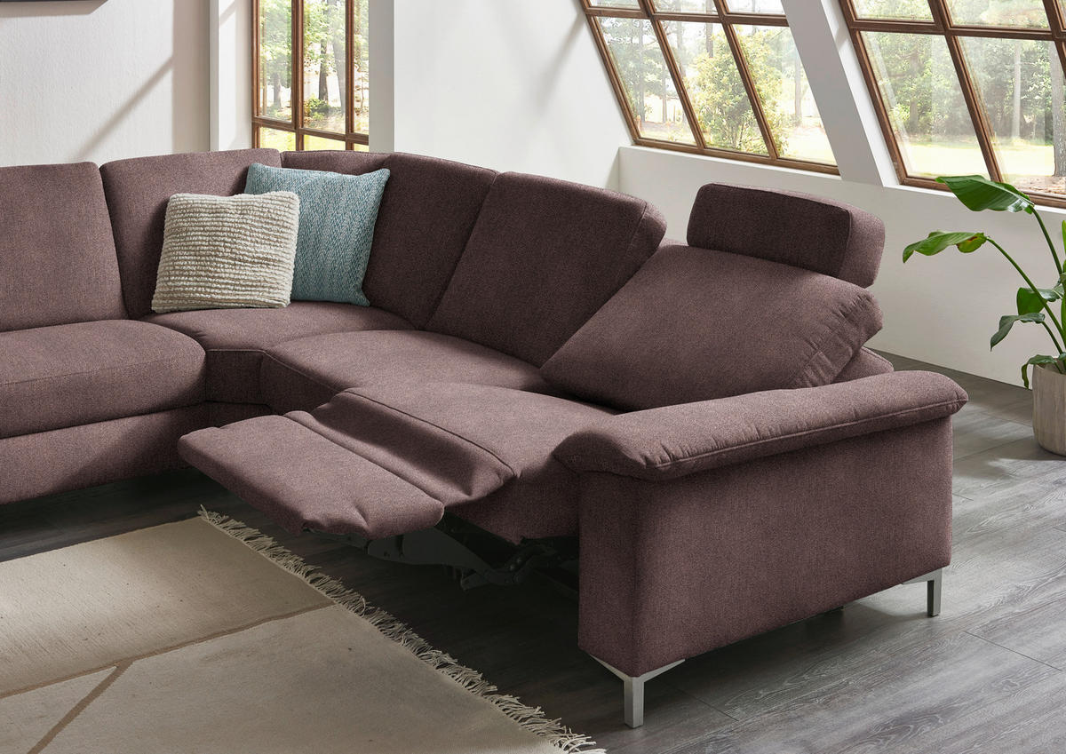 WOHNLANDSCHAFT in Chenille Braun  - Alufarben/Braun, Design, Textil/Metall (170/333/265cm) - Dieter Knoll