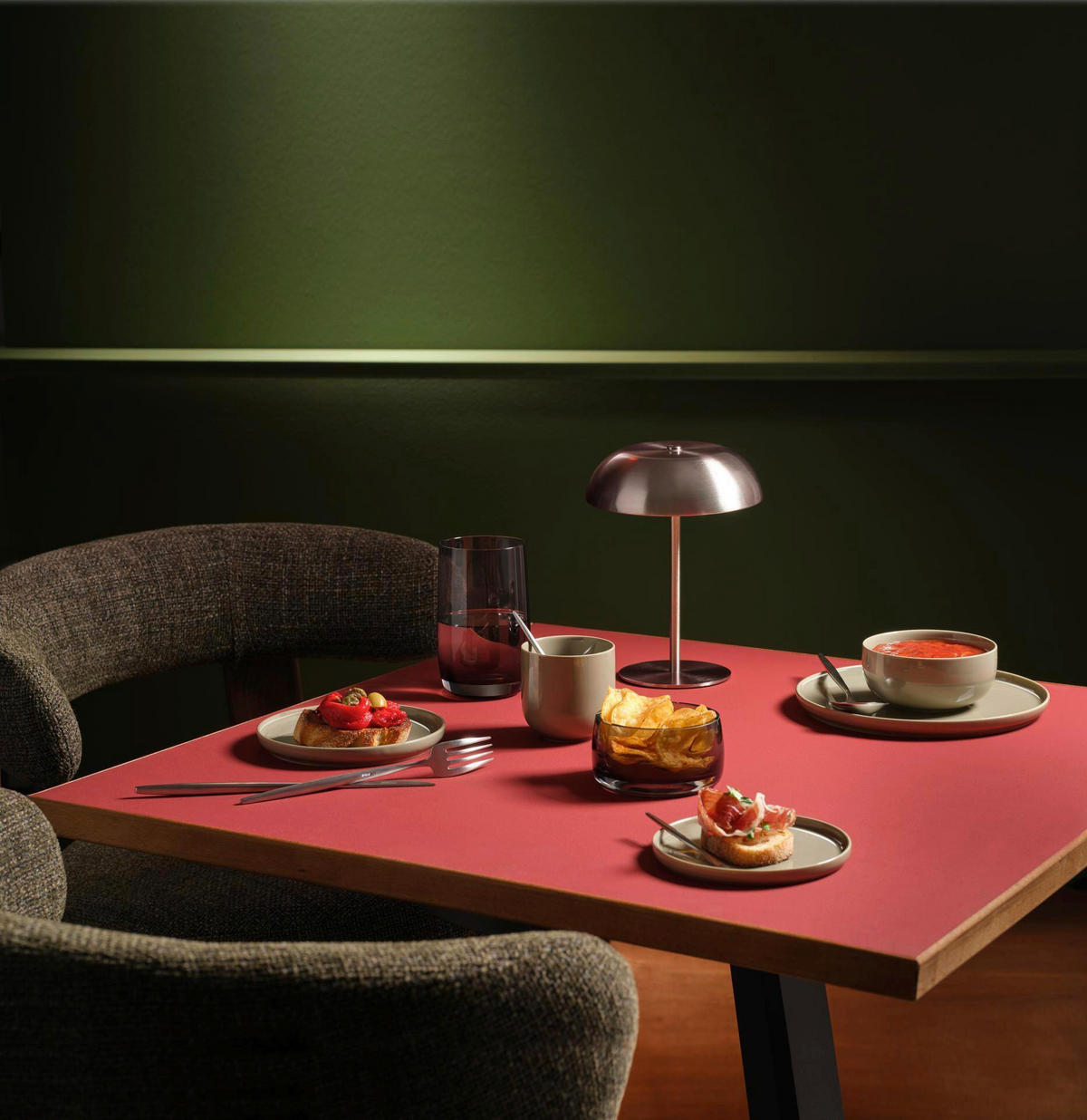 DESSERTTELLER Olivgrün coppa shiso  - Olivgrün, KONVENTIONELL, Keramik (21/1,5cm) - ASA