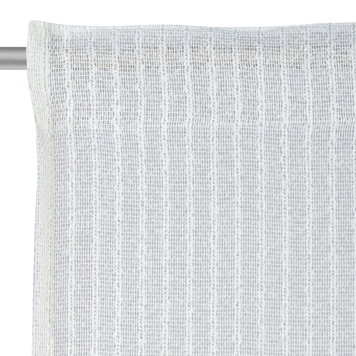 FERTIGVORHANG  transparent  135/245 cm   - Weiß/Grau, Basics, Textil (135/245cm) - Esposa