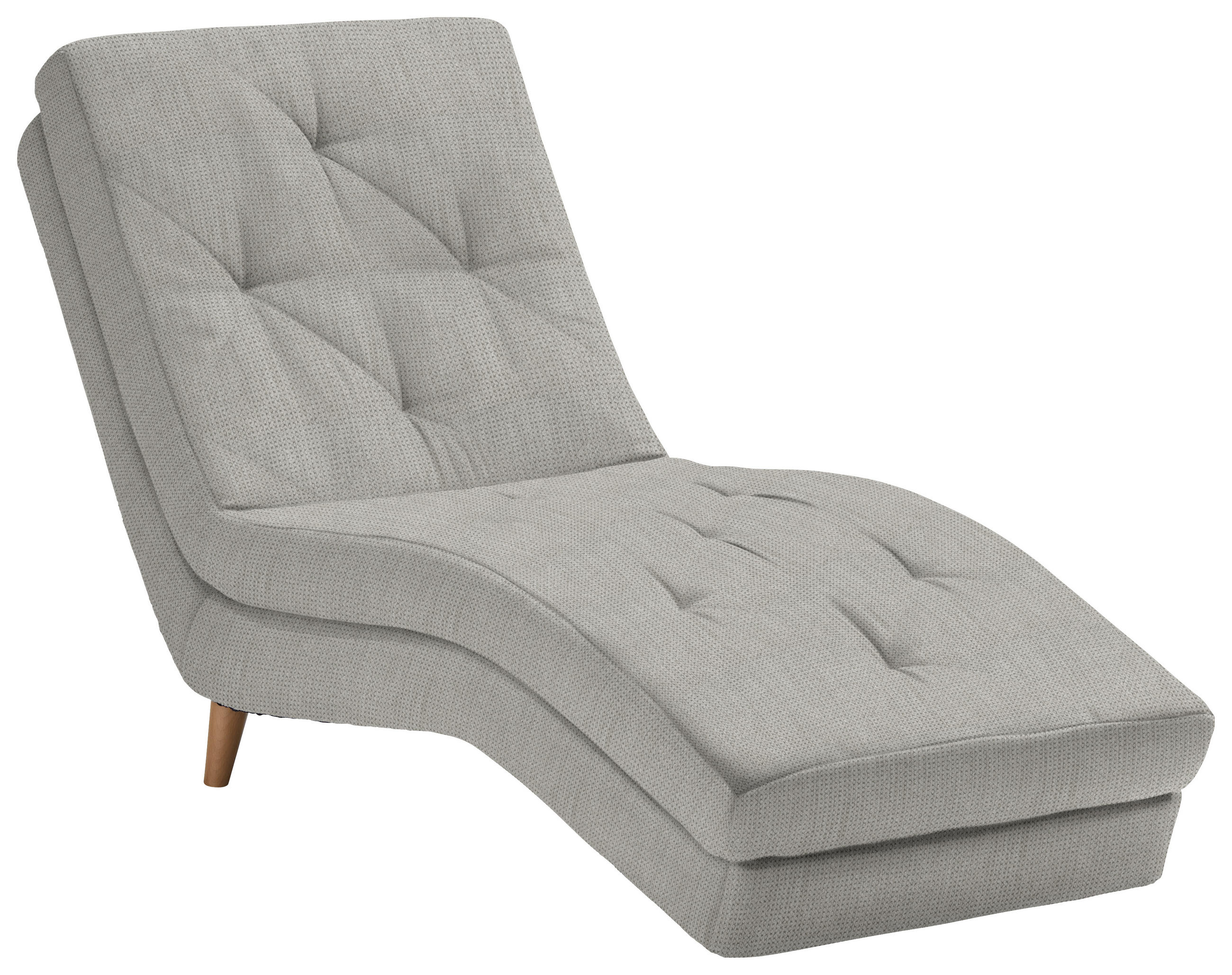 Relaxliege in Textil Naturfarben, Hellgrau