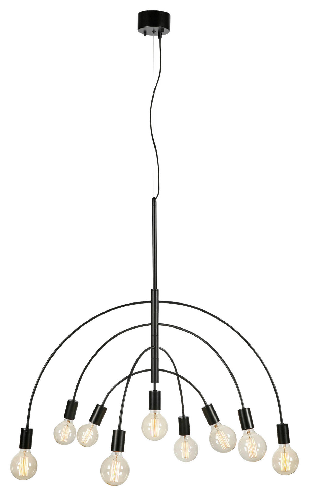 HÄNGELEUCHTE Skandinavisch, Modern 94,5/89 cm    - Schwarz, Basics, Metall (94,5/89cm) - Markslöjd