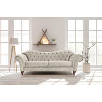 3-SITZER-SOFA SHEFFIELD Mikrofaser Beige  - Beige/Braun, Design, Holz/Textil (230/92/90cm) - P & B