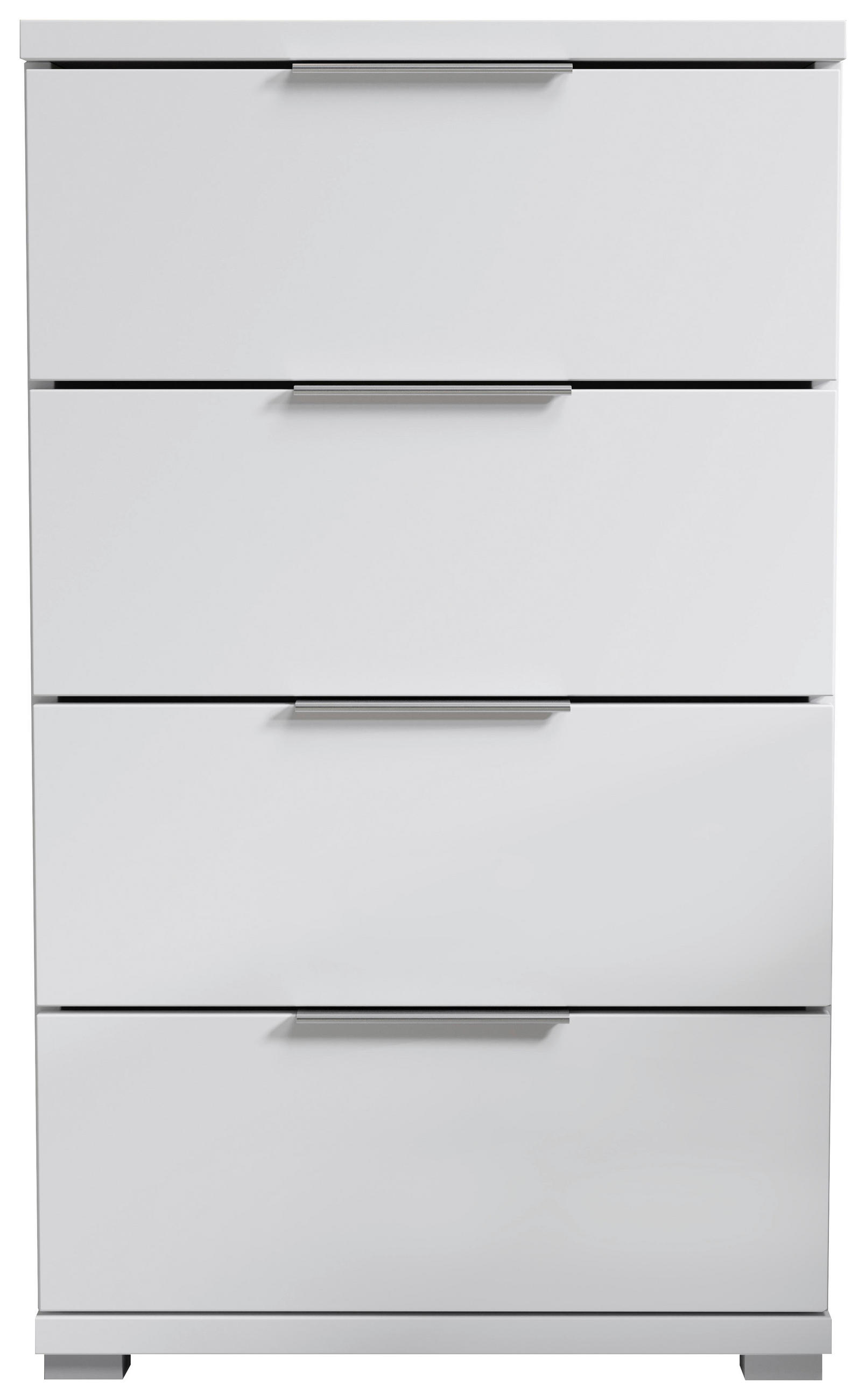 NACHTSCHRANK 46/79/42 cm  - Alufarben/Weiß, KONVENTIONELL, Holzwerkstoff/Kunststoff (46/79/42cm) - Boxxx