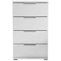 NACHTSCHRANK 46/79/42 cm  - Alufarben/Weiß, KONVENTIONELL, Holzwerkstoff/Kunststoff (46/79/42cm) - Boxxx