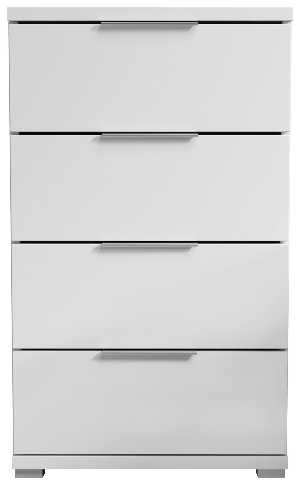 NACHTSCHRANK 46/79/42 cm  - Alufarben/Weiß, KONVENTIONELL, Holzwerkstoff/Kunststoff (46/79/42cm) - Boxxx