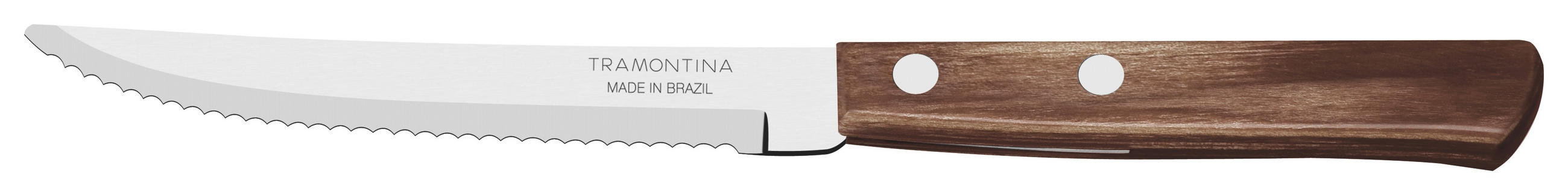 STEAKBESTECK Churrasco  - Kieferfarben, Basics, Holz/Metall (21,3cm)