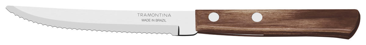 STEAKBESTECK Churrasco  - Kieferfarben, Basics, Holz/Metall (21,3cm)