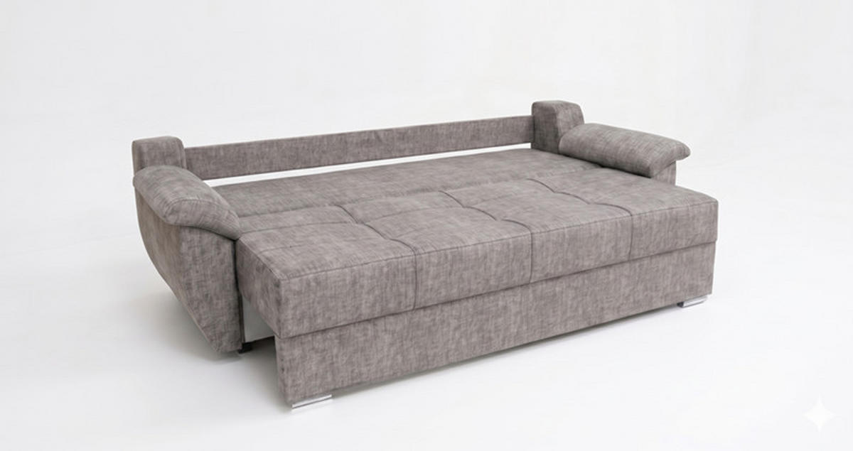 Canapea Extensibila,  - gri, Design (240/74/75cm) - Carryhome