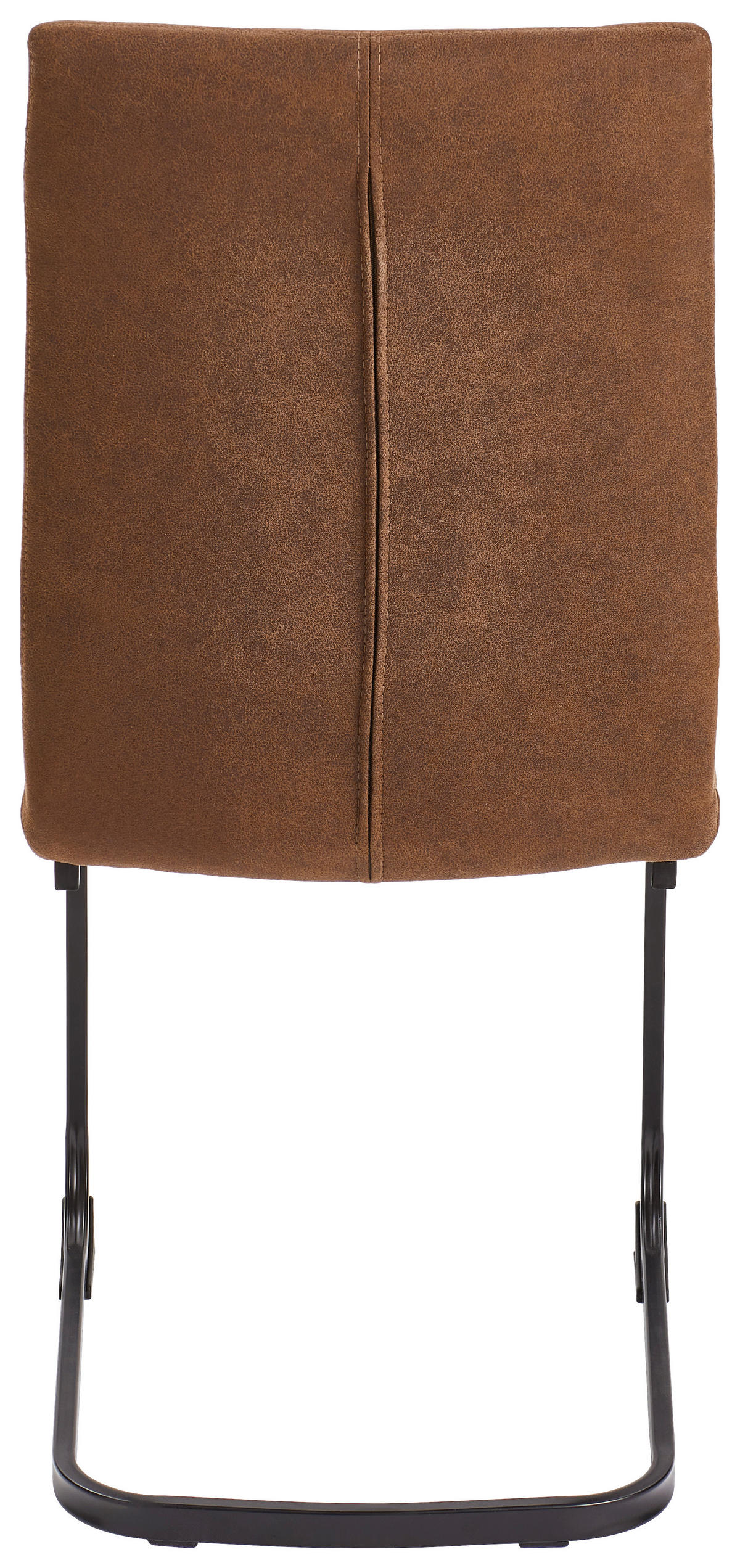 SCHWINGSTUHL  in Eisen Mikrofaser  - Schwarz/Braun, Basics, Textil/Metall (45/95/61cm) - MID.YOU