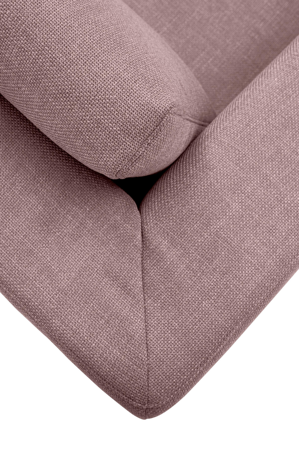 ECKSOFA inkl. Funktion Heaven Dunkelrosa Flachgewebe  - Chromfarben/Dunkelrosa, KONVENTIONELL, Textil/Metall (162/242cm) - Tom Tailor