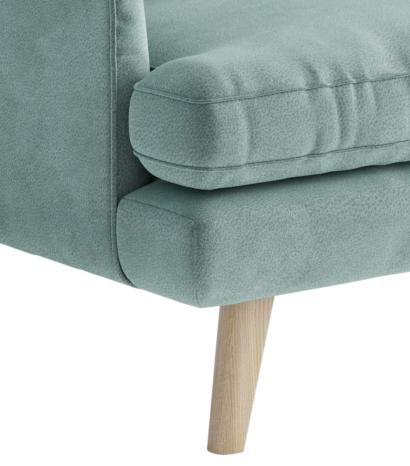 DESIGNSESSEL in Velours Hellblau  - Naturfarben/Hellblau, Design, Holz/Textil (80/93/92cm) - Livetastic
